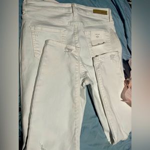 White high rise jeans